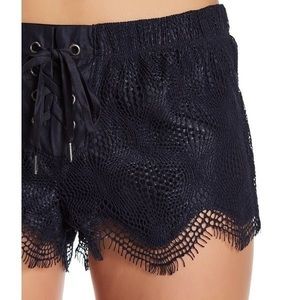 David Lerner navy lace shorts
